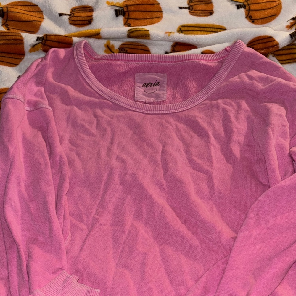 Aerie Pink V-Neck Sweater